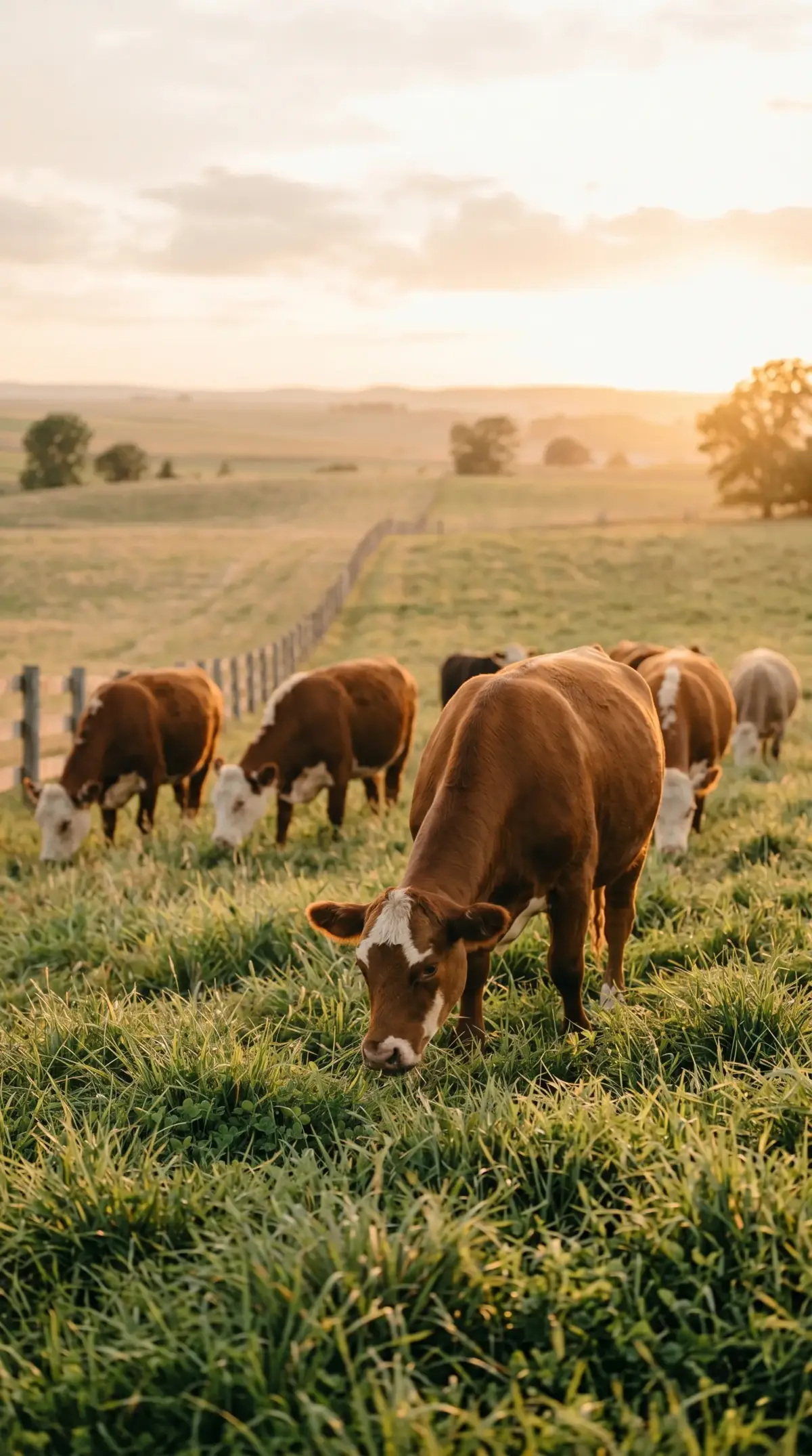 Cattle grazing on open pasture